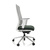 Bürostuhl / Drehstuhl CHIARO T2 WHITE Netzstoff / Stoff dunkelgrün / grau hjh OFFICE