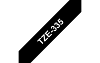 TZe-Schriftbandkassetten TZe-335, weiß auf schwarz Bild1