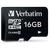 SD MicroSD Card 16GB Verbatim SDHC Premium Class 10 retail