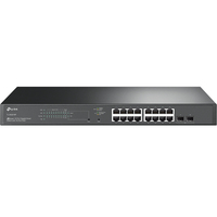 TP-Link JetStream TL-SG2218P Netzwerk-Switch Managed L2/L2+ Gigabit Ethernet (10/100/1000) Power over Ethernet (PoE) 1U Schwarz