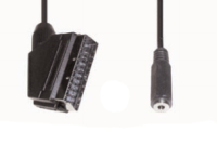 e+p VC 156 audio kabel 0,1 m SCART (21-pin) 3.5mm Zwart