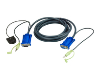 ATEN 2L-5202B câble vidéo et adaptateur 1,8 m VGA (D-Sub) + 3,5 mm Noir