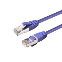 Microconnect MC-SFTP6A005P cavo di rete Viola 0,5 m Cat6a S/FTP (S-STP)
