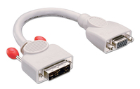Lindy 41222 video kabel adapter 0,2 m DVI-A VGA (D-Sub) Grijs