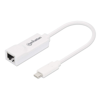 Manhattan USB-C auf Gigabit-Ethernet-Netzwerkadapter, USB 3.1 Gen 1 auf 10/100/1000 Mbit/s Gigabit Ethernet