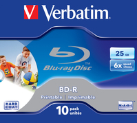 Verbatim BD-R SL 25GB 6x Printable 10 Pack Jewel Case 10 stuk(s)