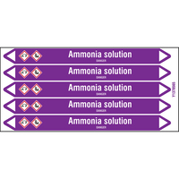 Brady AMMONIA SOLUTION 150X12CARD-T1-P21 selbstklebendes Etikett Rechteck Permanent Violett, Weiß