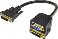 Renkforce RF-4279962 video kabel adapter 0,18 m DVI DVI + VGA (D-Sub) Zwart