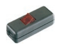 Bachmann 8010 Elektroschalter Wippschalter 2P Schwarz, Rot