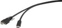 Renkforce RF-3773812 USB-kabel 1 m USB 3.2 Gen 1 (3.1 Gen 1) USB C Zwart