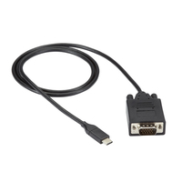 Black Box VA-USBC31-VGA-003 VGA kábel 0,9 M VGA (D-Sub) USB C Fekete