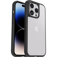 OtterBox React Case for iPhone 14 Pro Max, Shockproof, Drop proof, Ultra-Slim, Protective Thin Case, Tested to Military Standard, Antimicrobial Protection, Black Crystal