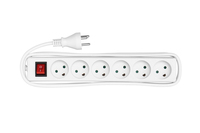 Microconnect MC-GRU0630DK power extension 3 m 6 AC outlet(s) Indoor White