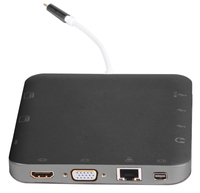 eSTUFF USB-C Docking Hub Grey USB 3.2 Gen 1 (3.1 Gen 1) Type-C 5000 Mbit/s Grijs