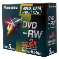 Fujifilm DVD-RW jewelcase 2x 5 pack 4,7 GB 5 pz