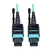 Tripp Lite N844-10M-12-P InfiniBand/fibre optic cable 10,06 m MTP OM3 Zwart, Turkoois