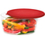 Rotho 1045602203WS Lebensmittelaufbewahrungsbehälter Rund Kanister 2,6 l Rot, Transparent 3 Stück(e)
