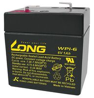 Kung Long WP1-6 Blei Akku 6 Volt 1Ah mit Faston 4,8mm Steckkontakt