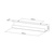 Goulotte passe-câbles horizontale de bureau, 60 cm, Blanc