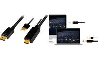 LogiLink HDMI Kabel, HDMI-A + USB-A - DisplayPort-Stecker (11117234)