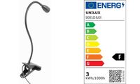 UNiLUX LED-Klemmleuchte SNOKE, flexibler Arm, schwarz (64000431)