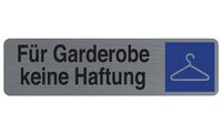 EXACOMPTA Hinweisschild "Für Garderobe keine Haftung" (8703114)