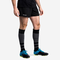 Adult Rugby Shorts With Pockets R100 - Black - XS