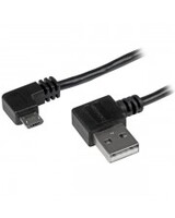 StarTech.com Micro USB Kabel mit rechts gewinkelten Anschlüssen Stecker/Stecker 2m A zu B Anschlusskabel