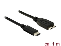 Delock Kabel USB 3.1 Typ C > Micro-B 1m schwarz