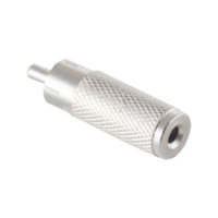 3,5mm Jack (v) - Mono Tulp (m) Adapter - Metaal - Zilver