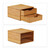 Relaxdays Schubladenbox Bambus, Schubladen Organizer, natürliche Optik, Tischorganizer Büro, HBT: 18 x 30 x 31 cm, natur