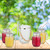 Relaxdays Trinkgläser mit Deckel, Set, 4 Cocktailgläser 500ml, Schraubdeckel, Trinkhalm, Eiseimer und Zange, transparent