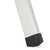 Relaxdays Trittleiter klappbar, 2 Stufen, Aluminium, 150 kg, beidseitig begehbar, H x B x T: 37,5 x 38,5 x 48 cm, silber