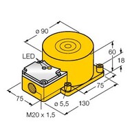 Sensor induktiv NI100U-K90SR-VN4X2