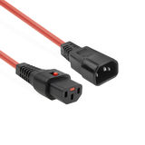 ACT Cable de conexión 230V C13 bloqueable - C14 Rojo 1,50 m