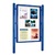 Vega Lockable Advertising Poster Display Case - (572000) 1600 x 1200mm Single sided - RAL 3004 - Purple Red