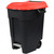 Pedal Operated Wheeled Litter Bin - 100 Litre - Red Lid