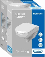 GEBERIT 500801001 Geberit Wand-Tiefspül-WC RENOVA Rimfree, mit WC-Sitz weiß