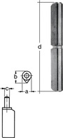GAH 414894 Profilrolle Bandlänge 140 mm Stahl blank Stift-D. 9 mm