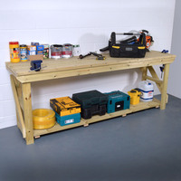Wooden Work Bench - Pressure Treated - 8ft