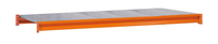 Zusatzebene mit Stahlpaneelen, W 100, 2140 x 800 mm, orange/verzinkt, Fachlast 950 kg