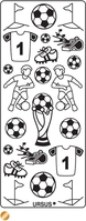 URSUS Kreativ Sticker 59120020 Fussball silber