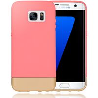 NALIA Custodia Protezione compatibile con Samsung Galaxy S7 Edge, Copertura Rigida Ultra-Slim Hard-Case Cellulare Cover Due Parti, Protettiva Sottile Bumper Guscio - Pink Rosa