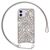 NALIA Glitzer Handyhülle mit Kette für iPhone 11, Bling Handy Case Strass Cover Etui Silber