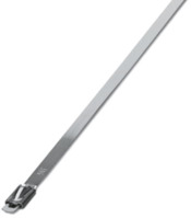 Kabelbinder, Edelstahl, (L x B) 259 x 4.6 mm, Bündel-Ø 69 mm, silber, UV-beständ