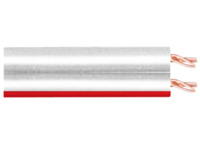Lautsprecher-Leitung, 2 x 0,75 mm², weiß (rote Adermarkierung)