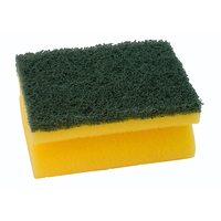 Reinigungsschwamm 7 x 9,5 x 4 cm (B x H x T) Polyurethan/Polyether/Nylon/Polyester gelb/grün