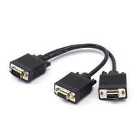 One Hd15 Male To Two Hd15 , Female Sxga Monitor Y-Cable ,