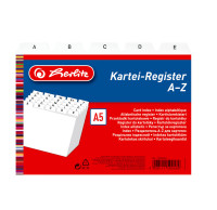 Karteiregister A5 Kunststoff PP 25-teilig A-Z weiß