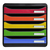 Schubladenbox Big Box Plus, 5 offene Schubladen, Iderama - Harlekin glossy